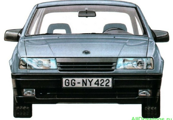 Opel Vectra (1988) (Opel Vestra (1988)) - drawings (drawings) of the car